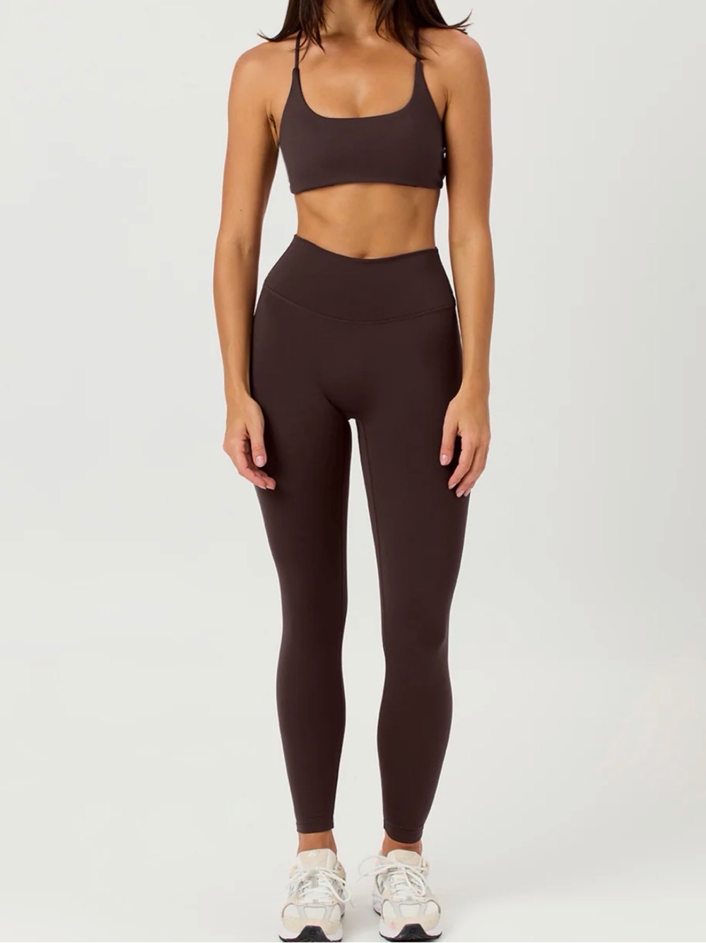 CSB Serenity Espresso Lexi Crop Leggings Matching Set - Picture 4 of 6